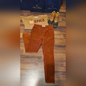 We the Free  Rust Color Corduroy pants size 27